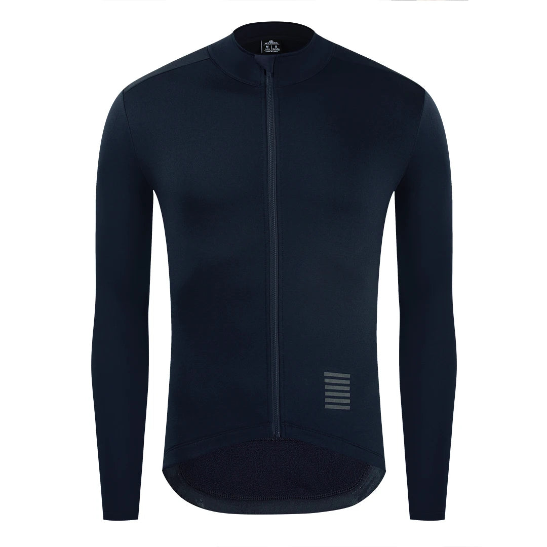 YKYWBIKE Men's Cycling Jersey Winter&Autumn Long Sleeve Thermal Fleece lining Bicycle Warm Jacket Road Bike MTB Clothing
