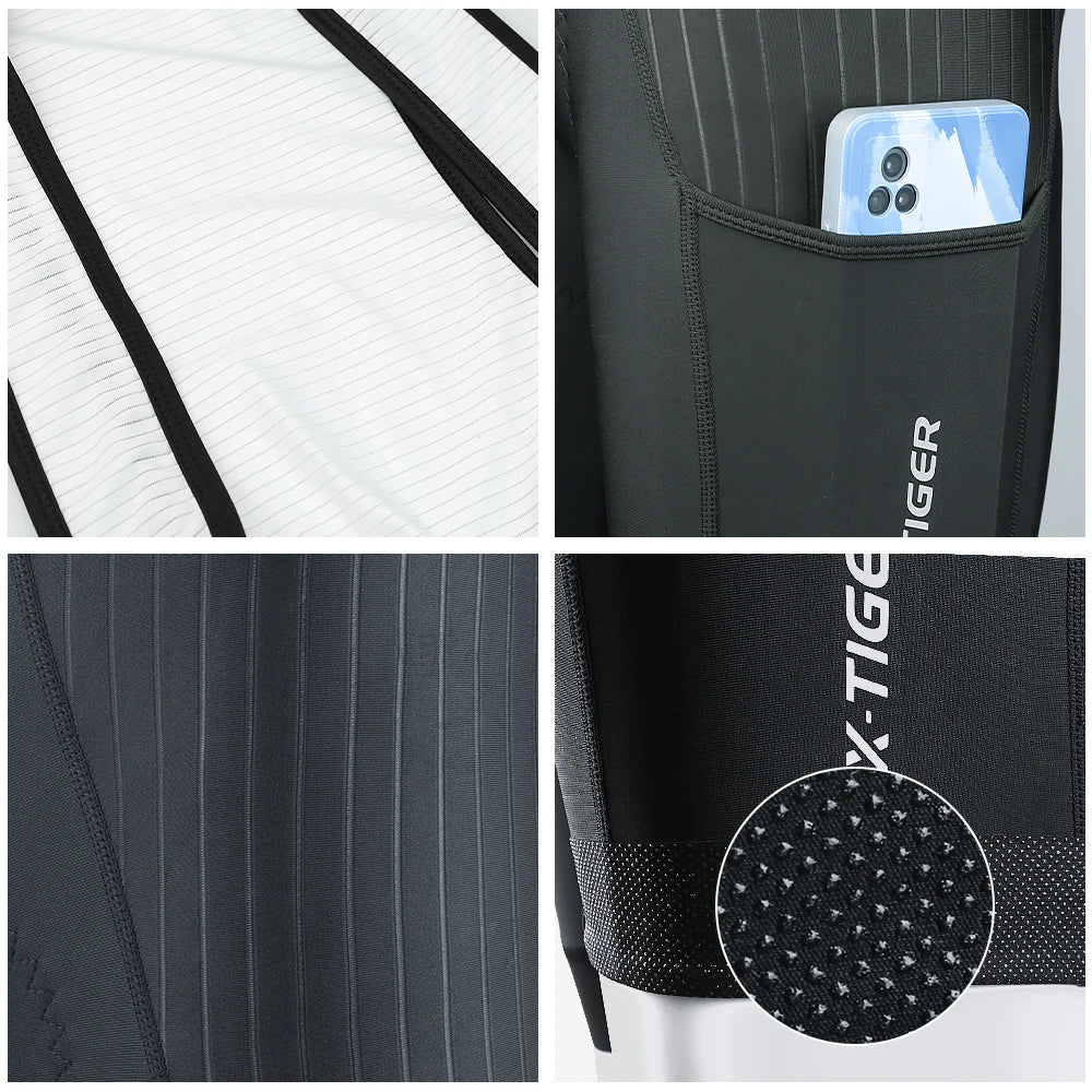 X-TIGER Pro Men's Cycling Bib Shorts Bretelle Professional Cyclist MTB Road Tights Bicycle Clothing For Long Distance Riding