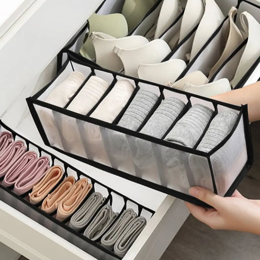 1PC- Closet Organizer for Socks Home Separated Underwear Storage Box 6/7/11 Grids Jeans Bra Organizer Foldable Drawer Organizer