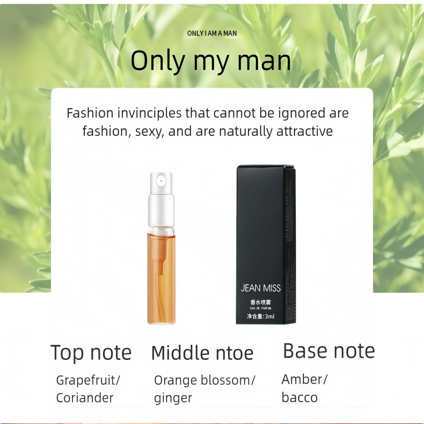 10Pcs/lot Mini 3ml Brand Perfume Woman Men Fragrance JEAN MISS Hot Perfumed Fashion Lady Female Male Perfuming Toilet Water