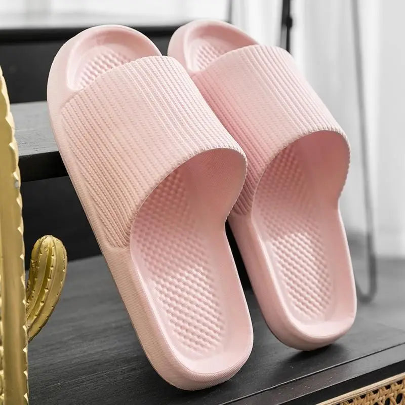 Thick Platform Bathroom Home Slippers Women Fashion Soft Sole EVA Indoor Slides Woman Sandals 2024 Summer Non-slip Flip Flops