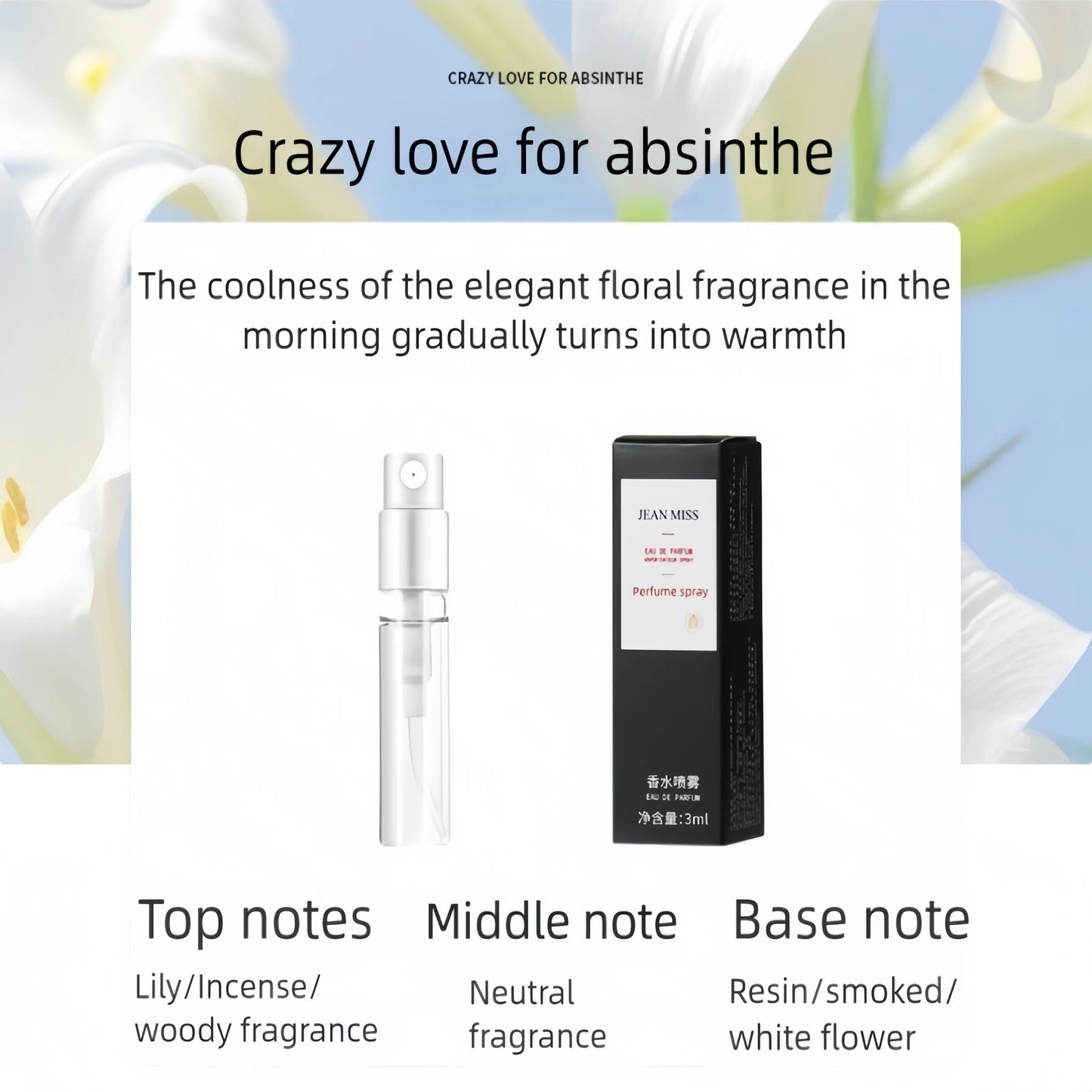 10Pcs/lot Mini 3ml Brand Perfume Woman Men Fragrance JEAN MISS Hot Perfumed Fashion Lady Female Male Perfuming Toilet Water