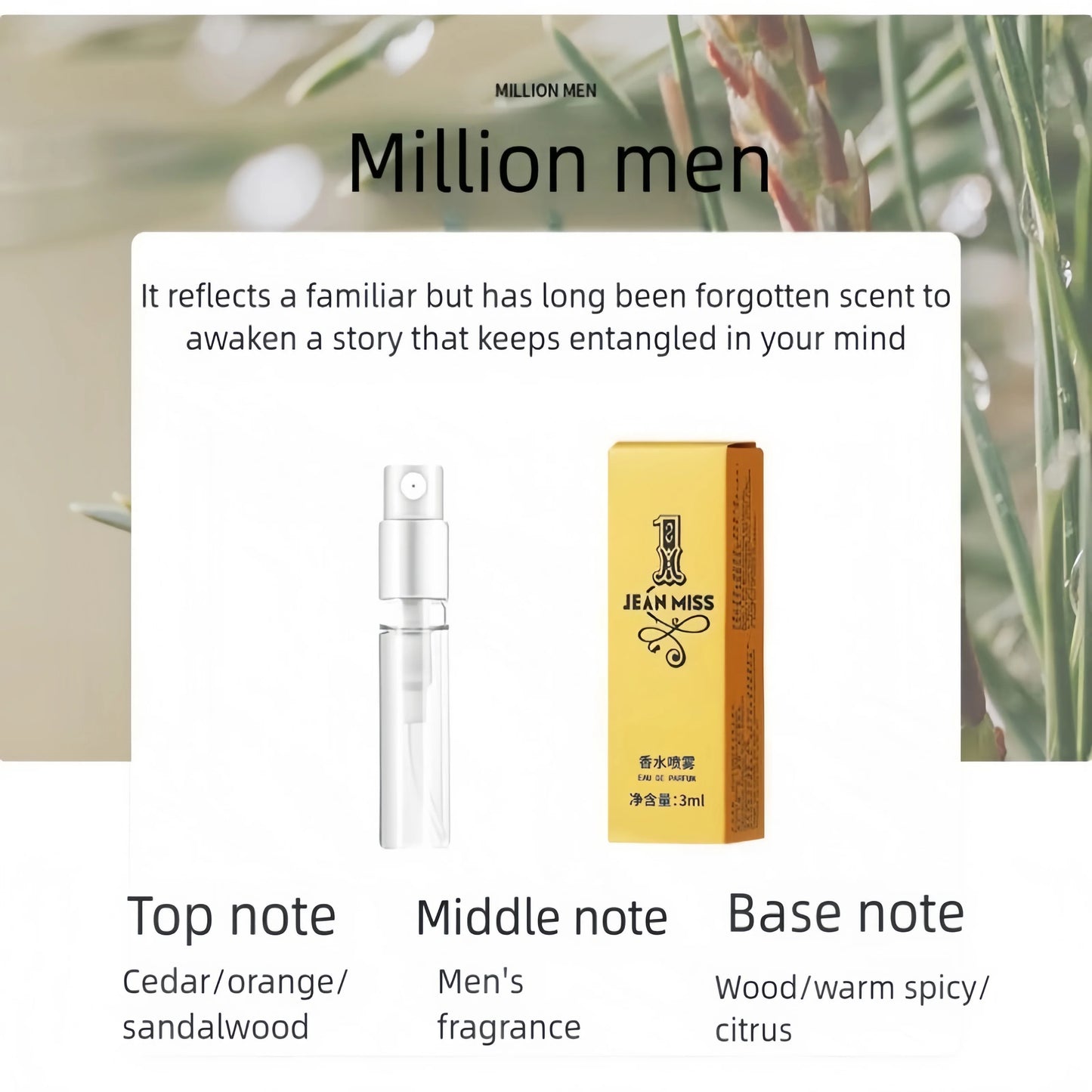 10Pcs/lot Mini 3ml Brand Perfume Woman Men Fragrance JEAN MISS Hot Perfumed Fashion Lady Female Male Perfuming Toilet Water