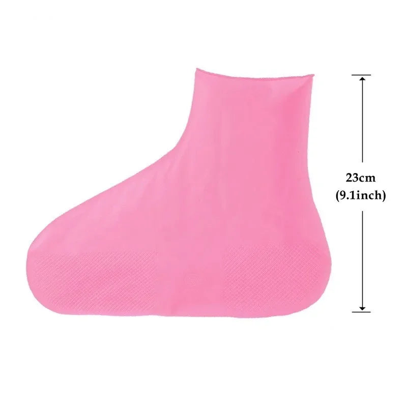 Waterproof Shoe Covers Silicone Anti-Slip Rain Boots Unisex Sneakers Protector for Outdoor Rainy Day Reusable Rain Shoe Cover