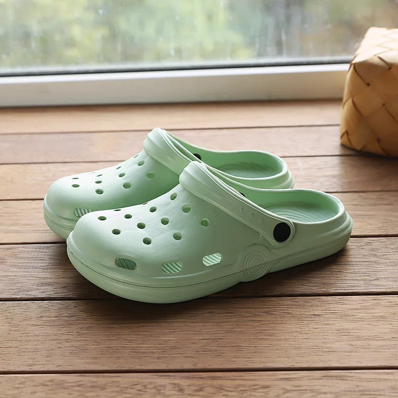 Dongdong Shoes Women's New Trendy Summer Thick Sole Increase Anti Slip Fashion Work Beach Baotou Slippery Sandals