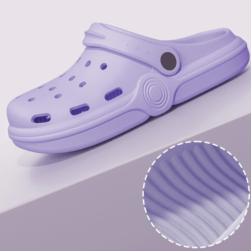 Dongdong Shoes Women's New Trendy Summer Thick Sole Increase Anti Slip Fashion Work Beach Baotou Slippery Sandals