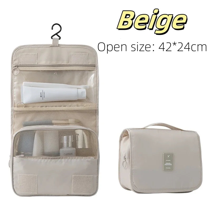 Travel Makeup Bag Waterproof Toiletries Organizer High Quality Women Neceser Bathroom Hook Wash Pouch Hook Makeup Storage Bag