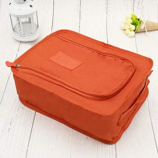 1pc Multifunctional Waterproof Shoes Clothing Bag Convenient Travel Storage Bag Nylon Portable Organizer Bags Shoe Sorting Pouch