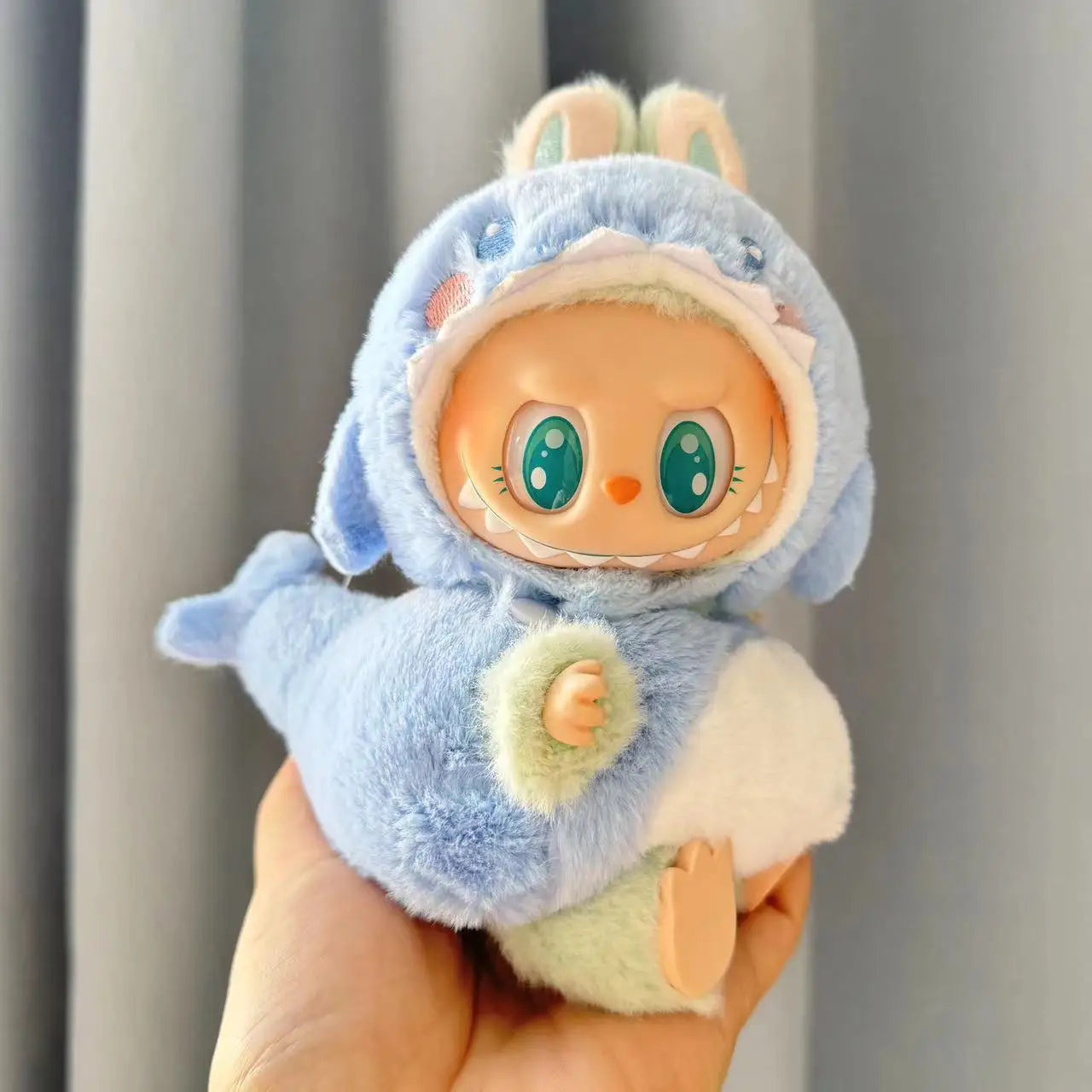 17cm Cute Mini Plush Doll Clothes Outfit Accessories for Korea Kpop Labubu Idol Dolls Shark Clothing DIY Labubu Clothes
