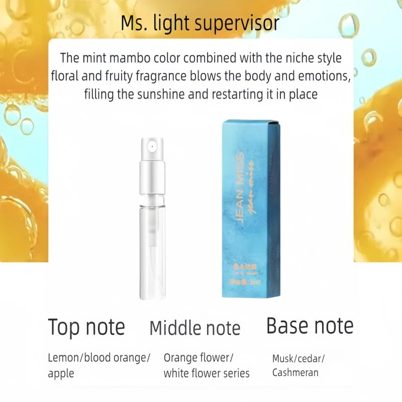 10Pcs/lot Mini 3ml Brand Perfume Woman Men Fragrance JEAN MISS Hot Perfumed Fashion Lady Female Male Perfuming Toilet Water