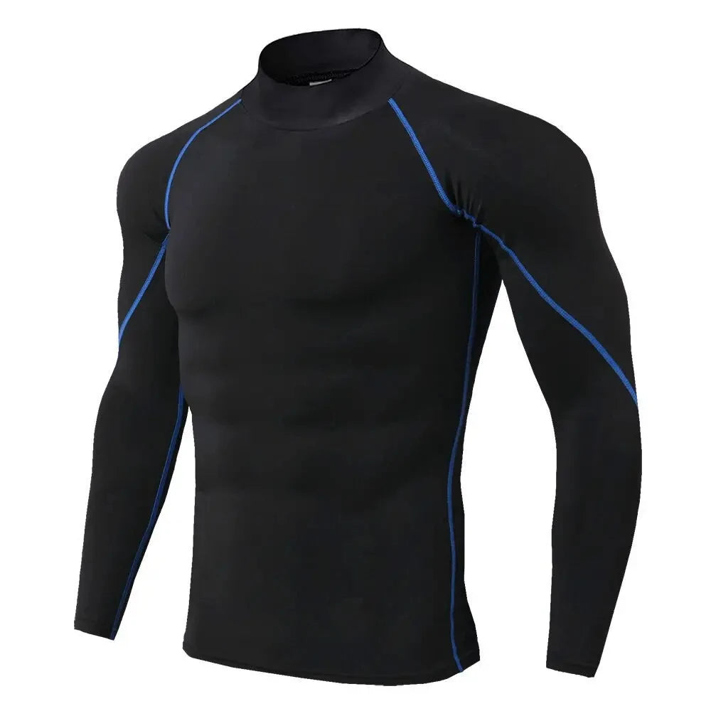 Winter Man Compression Shirt Cycling Clothing Warmth Shirt Warm Bottoming Shirt Men Compression T-Shirt Gym Sportswear 2024 New