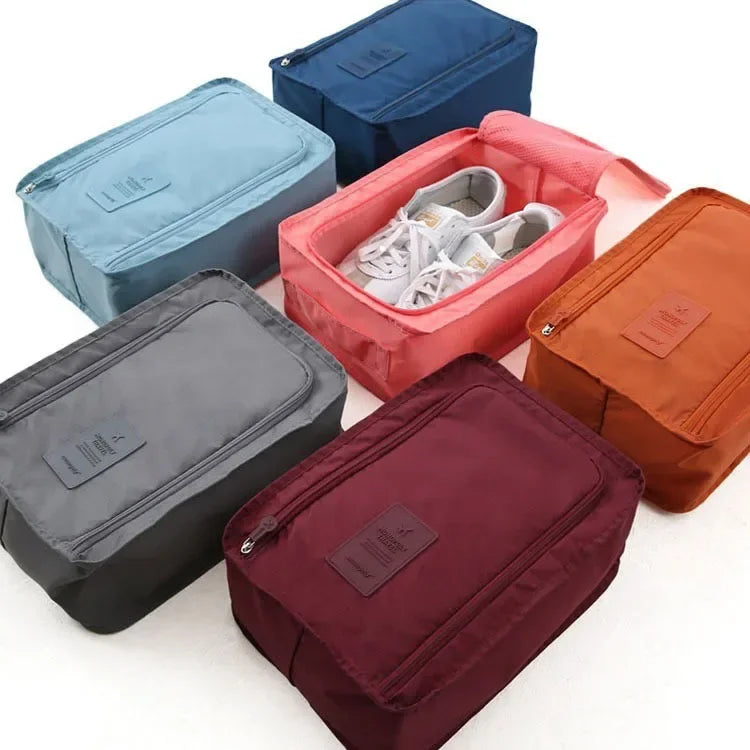 1pc Multifunctional Waterproof Shoes Clothing Bag Convenient Travel Storage Bag Nylon Portable Organizer Bags Shoe Sorting Pouch