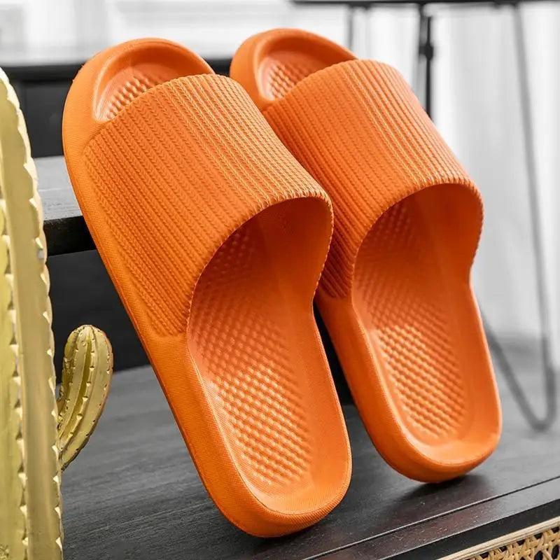 Thick Platform Bathroom Home Slippers Women Fashion Soft Sole EVA Indoor Slides Woman Sandals 2024 Summer Non-slip Flip Flops