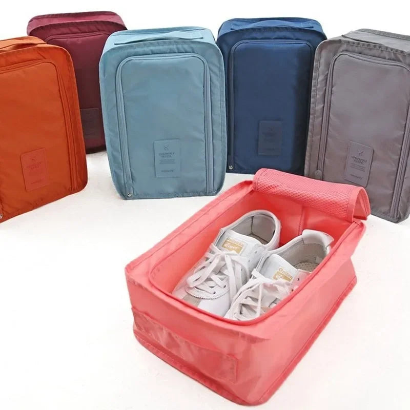 1pc Multifunctional Waterproof Shoes Clothing Bag Convenient Travel Storage Bag Nylon Portable Organizer Bags Shoe Sorting Pouch