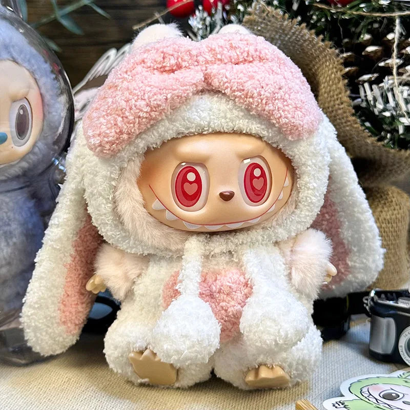 17cm Cute Mini Plush Doll Clothes Outfit Accessories for Korea Kpop Labubu Idol Dolls Shark Clothing DIY Labubu Clothes