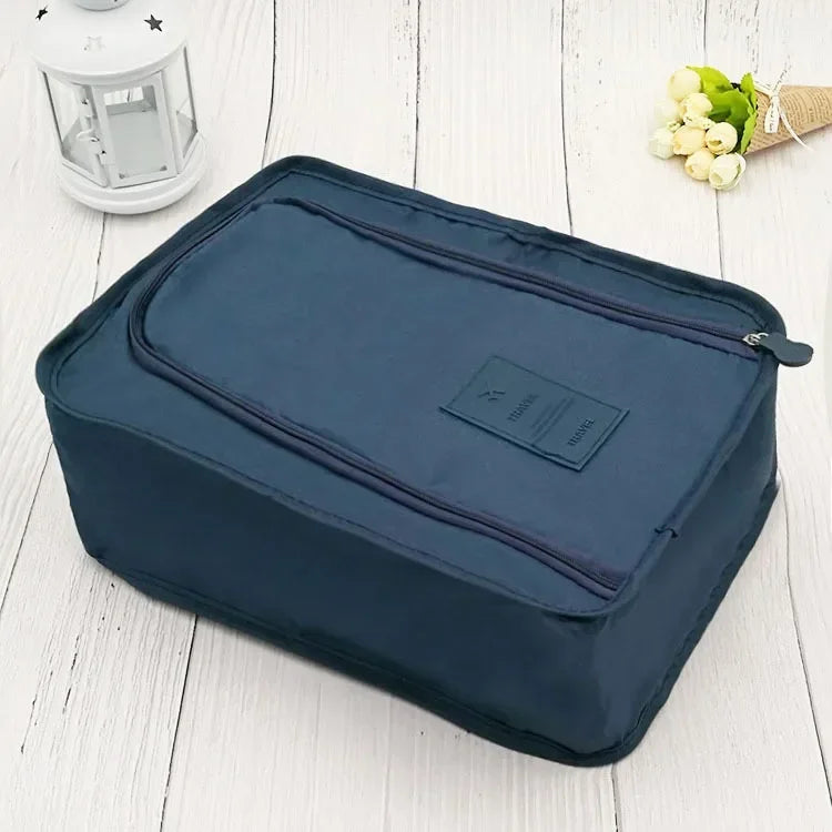 1pc Multifunctional Waterproof Shoes Clothing Bag Convenient Travel Storage Bag Nylon Portable Organizer Bags Shoe Sorting Pouch