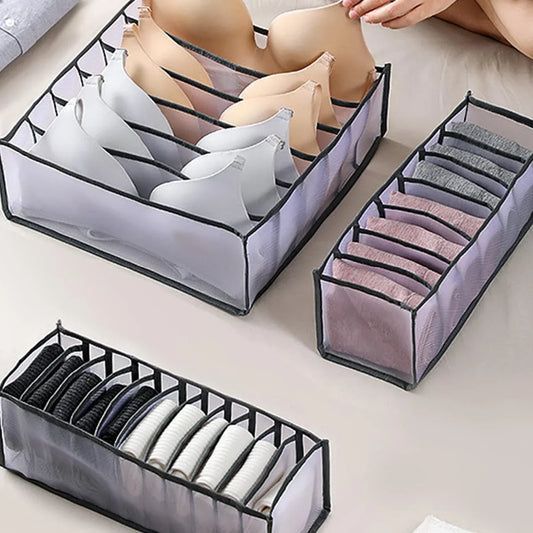 1PC- Closet Organizer for Socks Home Separated Underwear Storage Box 6/7/11 Grids Jeans Bra Organizer Foldable Drawer Organizer