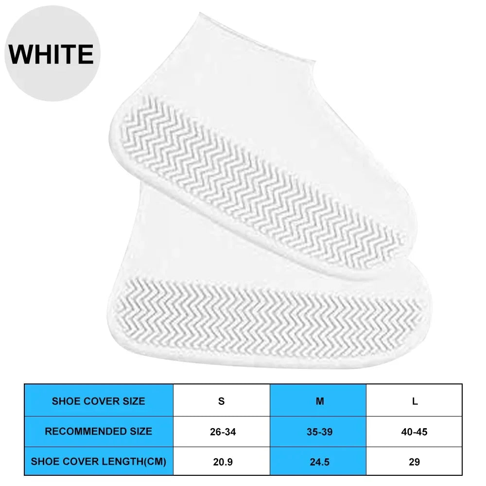 Waterproof Shoe Covers Silicone Anti-Slip Rain Boots Unisex Sneakers Protector for Outdoor Rainy Day Reusable Rain Shoe Cover