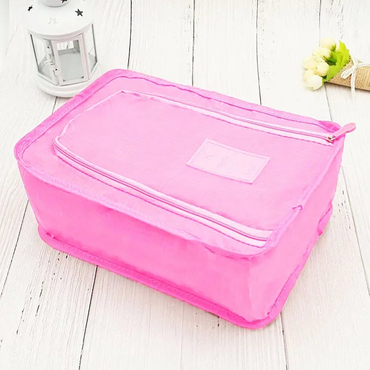 1pc Multifunctional Waterproof Shoes Clothing Bag Convenient Travel Storage Bag Nylon Portable Organizer Bags Shoe Sorting Pouch