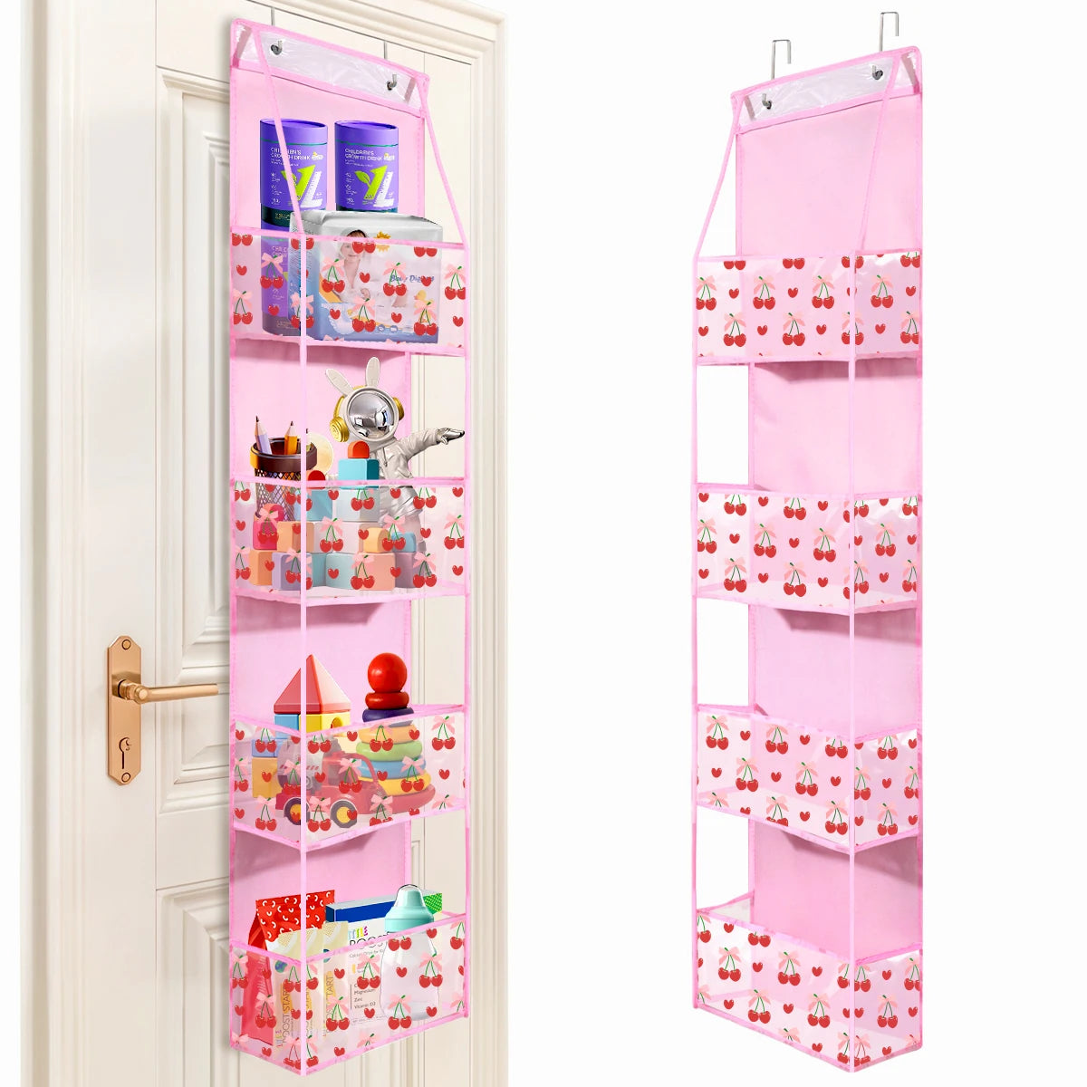 1pc 4 /6Layer Over The Door Hanging Organizer Cosmetics Wall Hanging Storage Organizerfor Nursery Bathroom Closet Bedroom Dorm