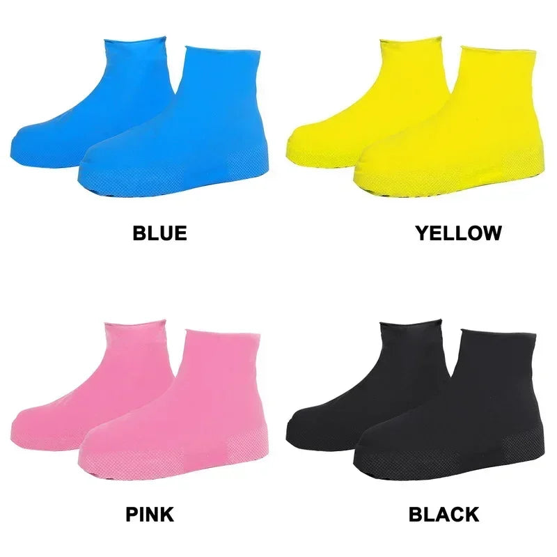 Waterproof Shoe Covers Silicone Anti-Slip Rain Boots Unisex Sneakers Protector for Outdoor Rainy Day Reusable Rain Shoe Cover
