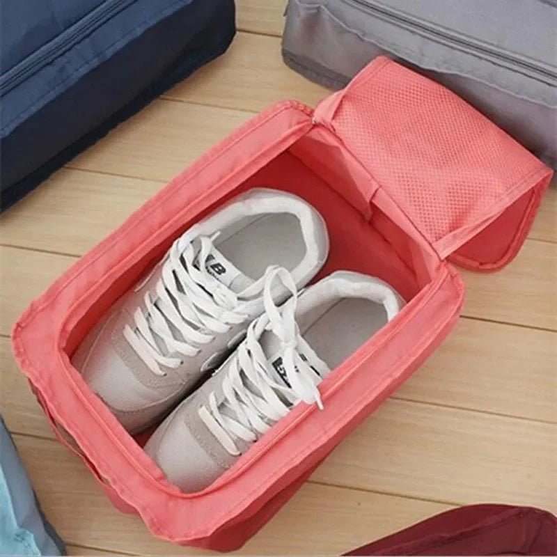 1pc Multifunctional Waterproof Shoes Clothing Bag Convenient Travel Storage Bag Nylon Portable Organizer Bags Shoe Sorting Pouch