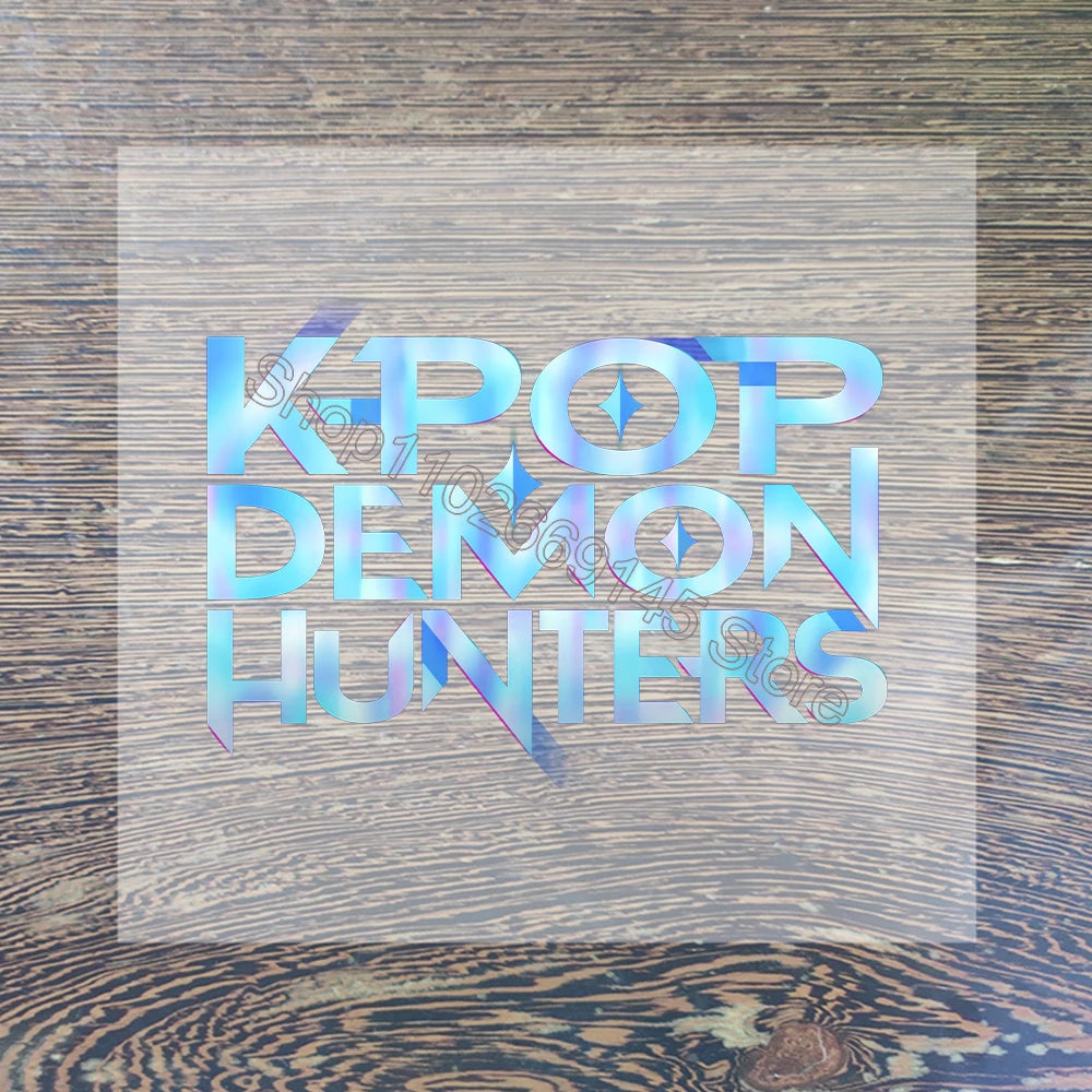 K Pop Demon Hunters Cartoon Iron on Patches for Clothing Kawaii DIY Heat Transfer Stickers Adult Children Clothes Custom Sticker