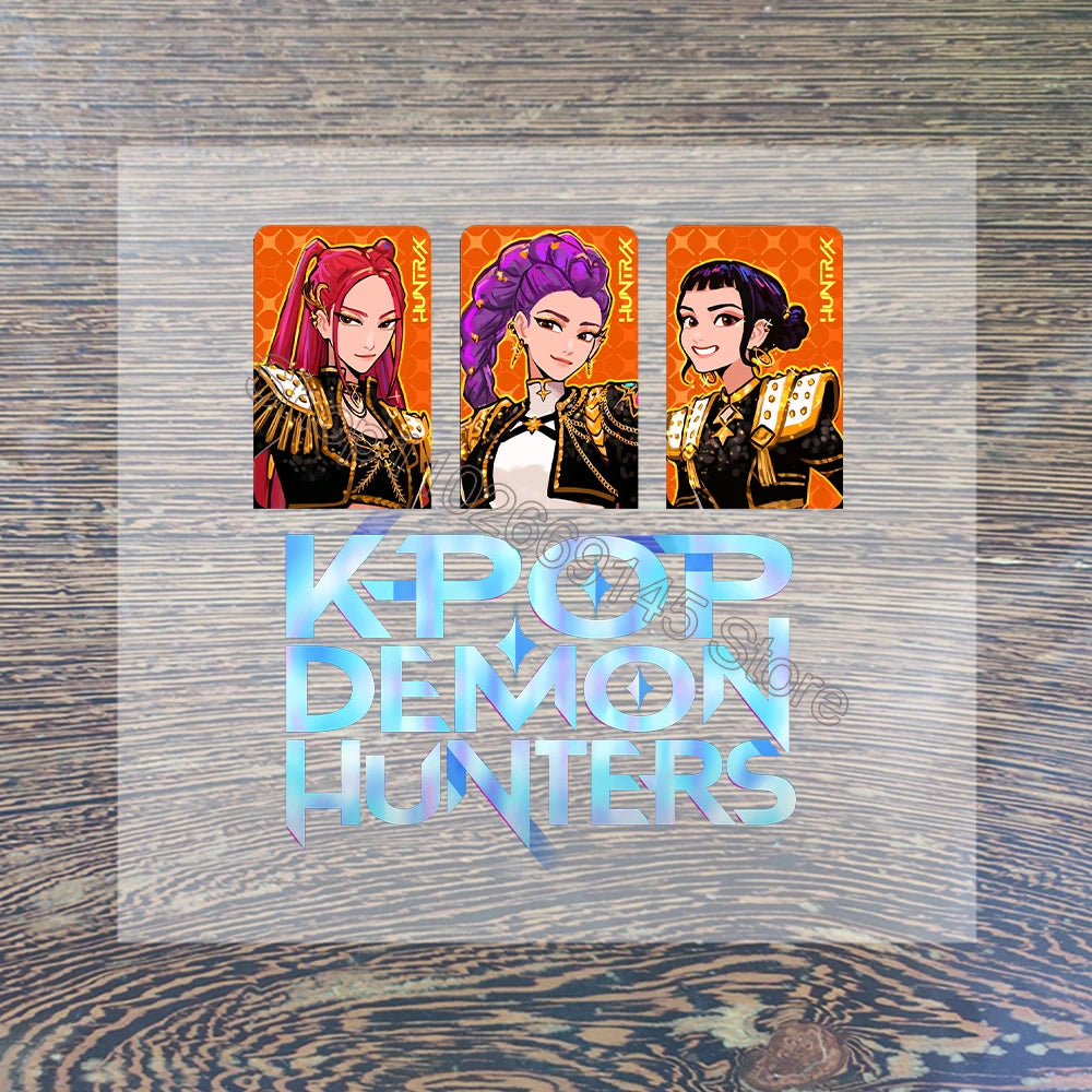 K Pop Demon Hunters Cartoon Iron on Patches for Clothing Kawaii DIY Heat Transfer Stickers Adult Children Clothes Custom Sticker