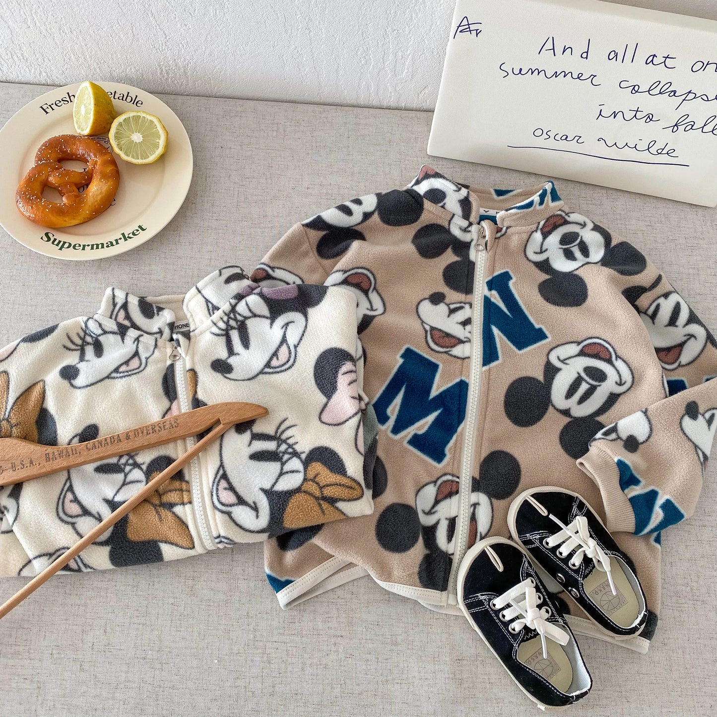 Cartoon Printed Spring Autumn Children's Outerwear Loose Casual Boys And Girls Jackets Long Sleeved Kids Clothing Tops Coats