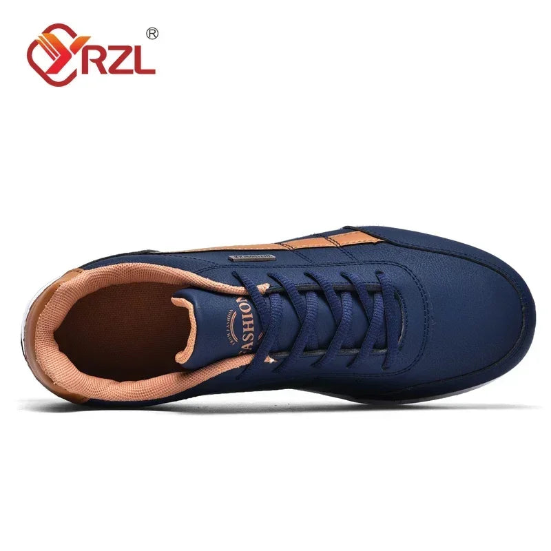 Leather Men Shoes Sneakers Trend Casual Shoe Italian Breathable Leisure Male Sneakers Non-slip Footwear Men Vulcanized Shoes