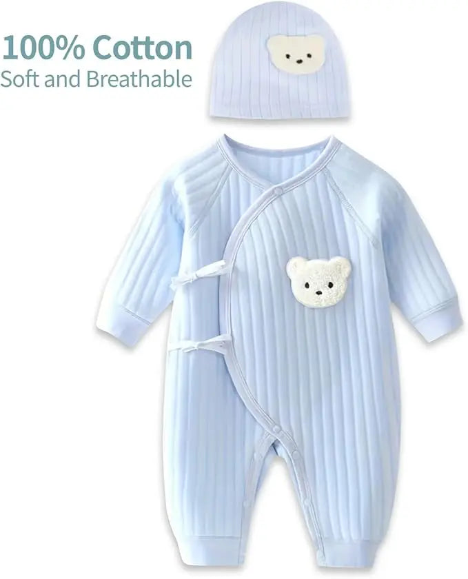 Boys Girls Bodysuit Newborn Winter Onesie Clothes Cotton Toddler Home Wear  0-6M Thickened Spring and Autumn Clothing