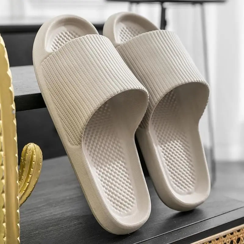 Thick Platform Bathroom Home Slippers Women Fashion Soft Sole EVA Indoor Slides Woman Sandals 2024 Summer Non-slip Flip Flops