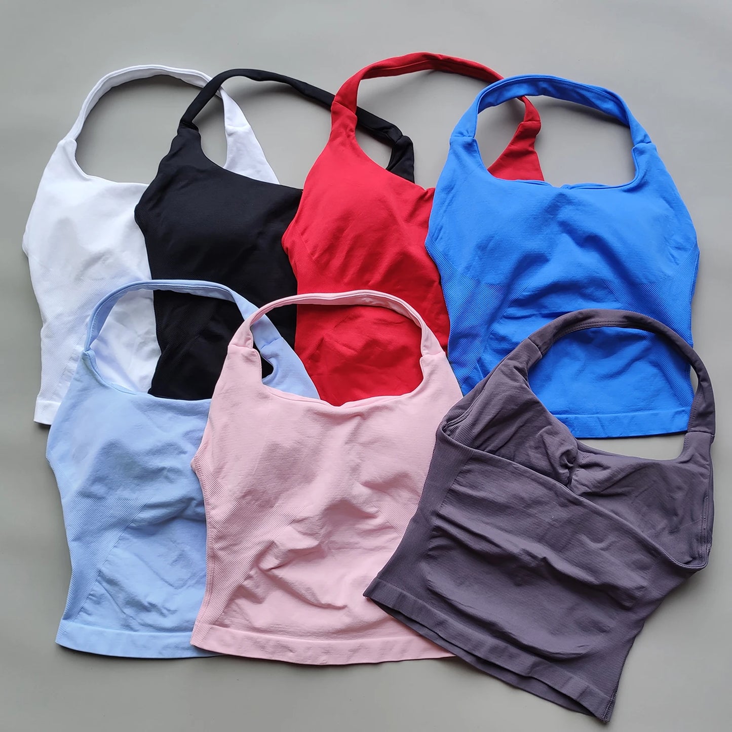 ARFTE Halter Top Gym Vest Woman Backless Tank Tops Push Up Sport Bras Running Vest Workout Tops Activewear Yoga Clothing