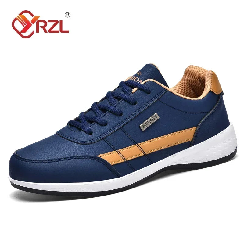 Leather Men Shoes Sneakers Trend Casual Shoe Italian Breathable Leisure Male Sneakers Non-slip Footwear Men Vulcanized Shoes