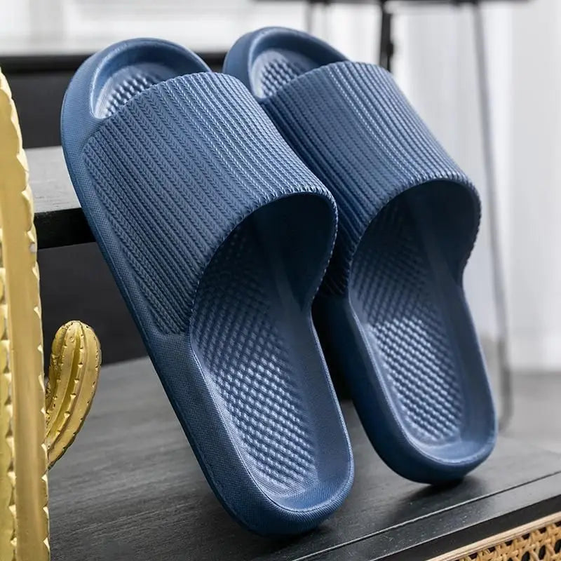 Thick Platform Bathroom Home Slippers Women Fashion Soft Sole EVA Indoor Slides Woman Sandals 2024 Summer Non-slip Flip Flops