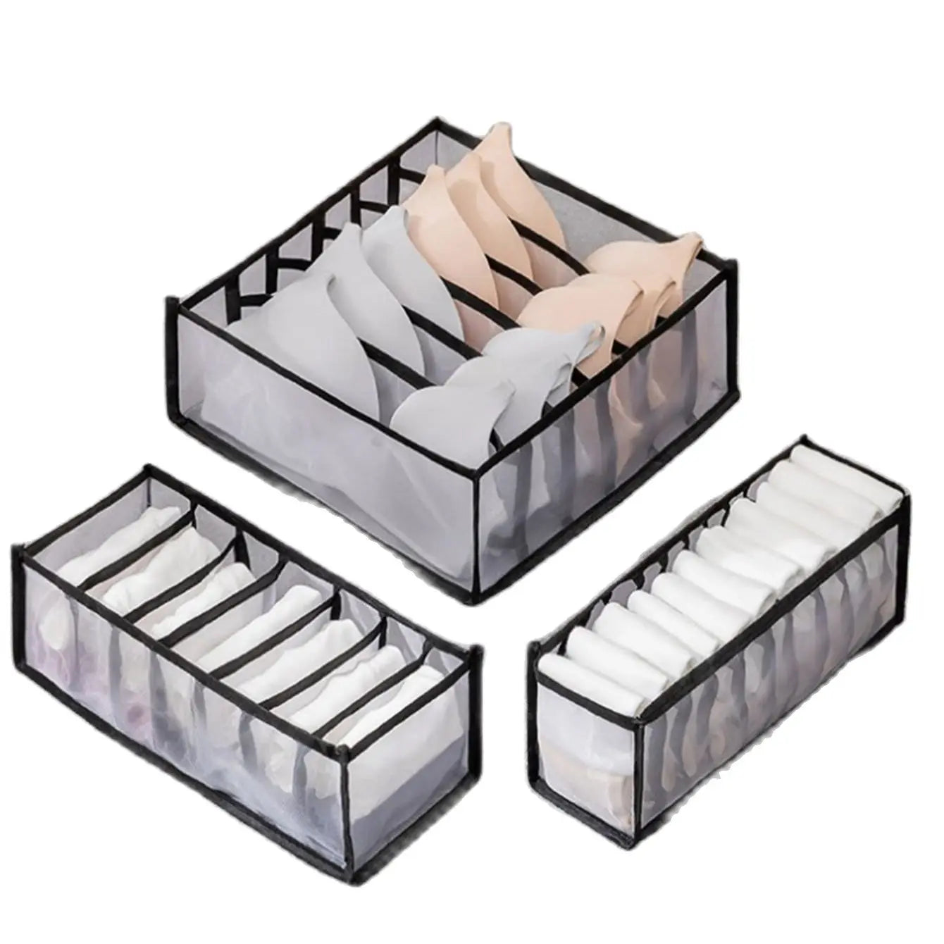 1PC- Closet Organizer for Socks Home Separated Underwear Storage Box 6/7/11 Grids Jeans Bra Organizer Foldable Drawer Organizer