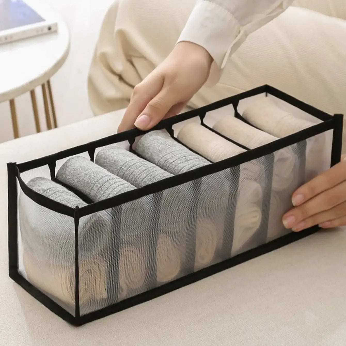 1PC- Closet Organizer for Socks Home Separated Underwear Storage Box 6/7/11 Grids Jeans Bra Organizer Foldable Drawer Organizer