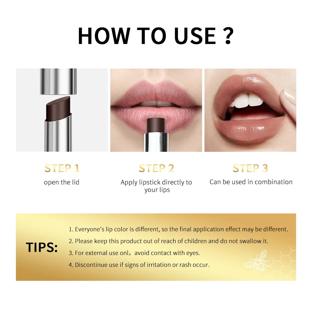 Black Honey Healthy Natural Colorless Lip Balm Lipstick Long Lasting Moisturizing Lips Plumper Nourish Makeup Lip Care Cosmetics