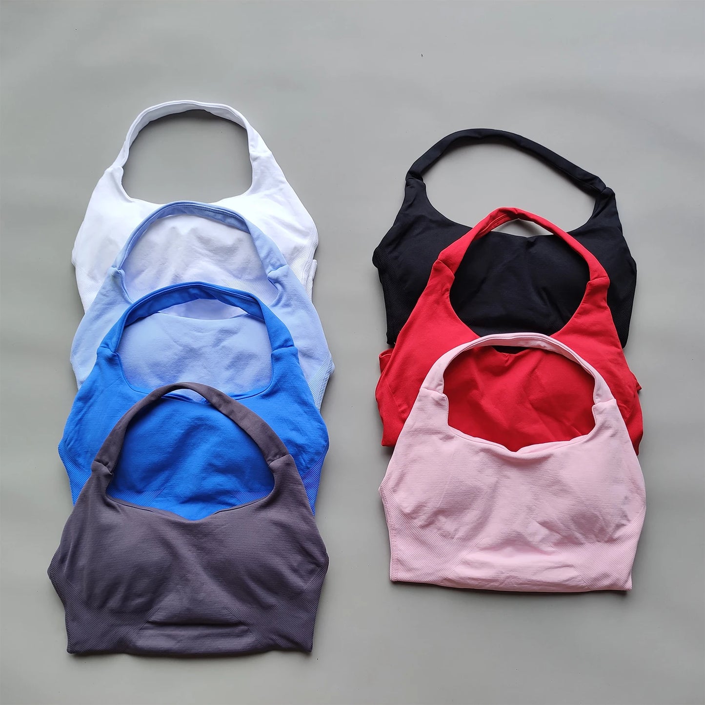 ARFTE Halter Top Gym Vest Woman Backless Tank Tops Push Up Sport Bras Running Vest Workout Tops Activewear Yoga Clothing